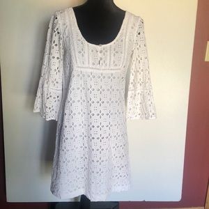 White Eyelet Lace Dress